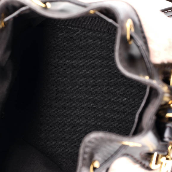 Fendi Mini Logo Mon Tresor Bucket Bag Printed Fur with Leather - Picture 5 of 5